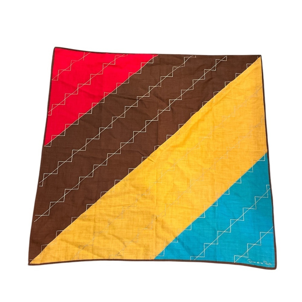 Vintage Oscar De La Renta Cotton Scarf
